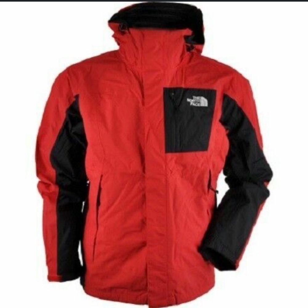 The North Face Men's Varius Guide Red and Black Jacket, size small, EUC, skiing